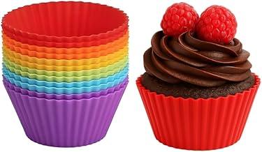 Kit 12 Forminhas de Silicone para Cupcake Muffin e Empada Antiaderente