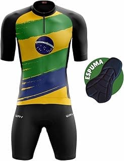 Conjunto de Ciclismo Masculino Equipe MTB Camisa e Bermuda Acolchoada Slim