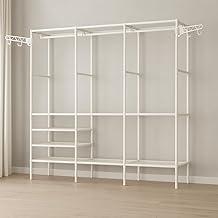 Arara Cabideiro com Sapateira 3 Colunas Armário Organizador (Branco)