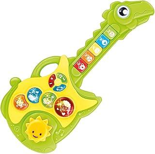 DM Toys Brinquedo Educativo Musical Guitarra Jacaré Feliz Verde