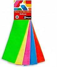 Kit 5 Panos de Microfibra 35cm x 35cm Reutilizável de Alta Absorção para Limpeza Automotiva e Doméstica