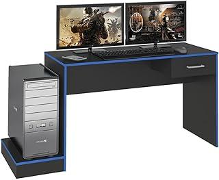 Mesa para jogos online GAMER cor Preto/Azul - Artely