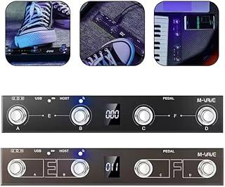 M-VAVE VEDO Chocolate-Plus Pedal MIDI Sem Fio com Controle por APP, Pedaleira Portátil para Guitarra, Violão, Teclado, Compatível com Windows, Mac, iOS, Android, Looper, Controle de Efeitos Bateria