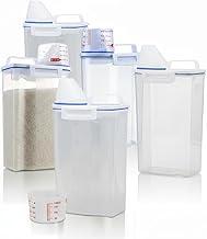 Kit 5 Unids Potes Herméticos 2,5 Litros Organizador Para Cozinha e Lavanderia