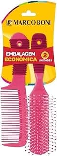 Kit Pente e Escova, Embalagem Econômica, 1215, Marco Boni, Cores Sortidas, 2 Itens, Marco Boni com 20.01% de desconto por R$ 22,39 na amazon