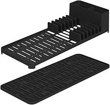 Escorredor com Tapete de Pia, Single, Brinox Metalúrgica, 42,2 x 17,4 x 9,4 cm, Preto, Coza