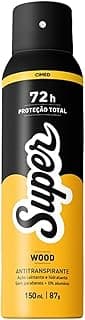 Desodorante Antitranspirante Super 72h Protecao Total Wood Acao Calmante e Hidratacao 0% Aluminio Sem Parabenos 150ml Cimed