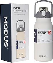 MODUS Garrafa Térmica de Aço Inoxidável Grande Capacidade Com Canudo 1700ML (Branco)