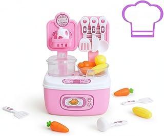 Maleta Cozinha Infantil Brinquedo Educativo Kit Completo Portátil com Panelinhas, Fogão e Acessórios Mini Chef