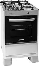 SUGGAR FOGÃO NEO GLASS PRATA MESA DE VIDRO 4 BOCAS TREMPE 6 APOIOS ACENDIMENTO AUTOMÁTICO FGVNG410PRIX