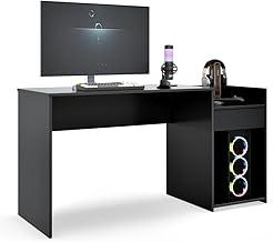 Mesa para Computador Pc Gamer Com Gaveta Nicho Escrivaninha Eros (Preto)