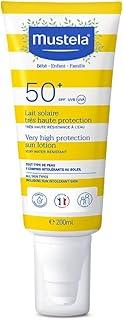 Mustela Protetor Solar 200ml FPS 50+ Filtro Solar Rosto e Corpo Para Bebês, Crianças e Adultos - Alta Proteção Solar com Fórmula Hipoalergênica para Todos os Tipos de Pele