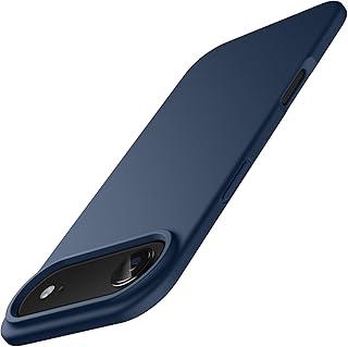 JETech Capa Silicone Líquido para iPhone Air, Proteção de Corpo Inteiro com Toque Macio e Sedoso, Case de Celular Antirriscos com Forro de Microfibra (Azul-marinho)