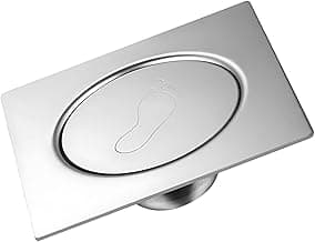 Ralo Inteligente Quadrado 15 x 15 cm de Piso em Aço Inox com Sistema Click, Vedação Anti-Odor, Acabamento Cromado