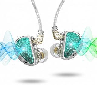 Fone de Ouvido Profissional KZ AS16 PRO Intra-Auricular, 16 Drivers Balanceados, Alta Definição Ideal para Músicos, Cabo Substituível e Isolamento de Ruído - Para Palco e Estúdio AlverSun (CIANO)