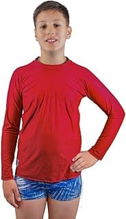 Camisa Térmica Infantil Segunda Pele Blusa Manga Longa Proteção Solar UV 50+ Resistente Tecido Geladinho Poliamida Casual Natação Praia