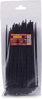 Force Line -Abracadeira de Nylon 4,8mm x 200mm Preto 100 Pcs