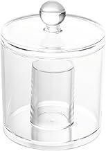 LYOR - Porta Cotonete de Acrílico 9,5cm x 9,5cm x 13cm