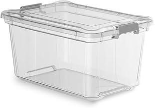 Organizador Plástico Plasvale 50L – Grande, Transparente, BPA Free