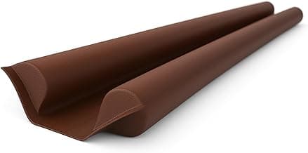 Veda Porta Rolinho Em Couro Sintético Protetor Duplo Para Fresta Isolamento Térmico Acústico Protege Contra Luz Poeira E Insetos Como Escorpião Barata Aranha Formiga 80cm (Marrom)