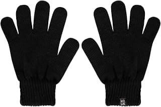 Luva de Frio Inverno Lã Canelada Tricotada Mão Quentinha Resistente Térmica Unissex Protege Neve Geada Macio Leve (1)