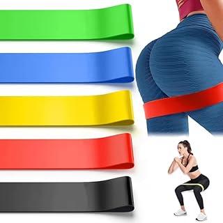 Kit 5 Faixas Elásticas de Exercício em Látex Natural – Resistência Variada para Treino em casa, Pilates, Yoga, Musculação e Fisioterapia
