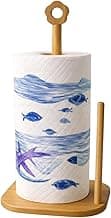 Porta Papel Toalha de Bambu, Organizador de Cozinha, Cozinha Decorada (31,5x16x16cm, Sem Bolinha de Peso)