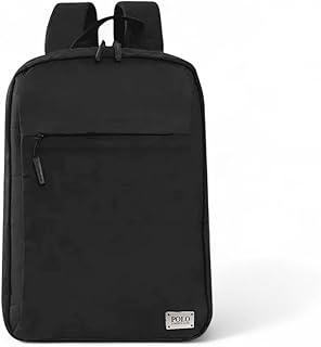 Mochila Unissex Casual Polo London Club, SMARTER TECH SLIM Preta para notebook de até 15.6