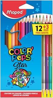 Lápis de Cor, Maped, Color Peps, 832271, 12 Cores + 3 Lápis Duo