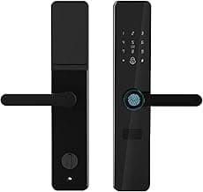 Fechadura Eletrônica Digital com Wi-Fi, Biometria, Tag, Senha, APP e Chave - Fechadura Inteligente para Porta de Madeira, Aço ou Alumínio (Espessura 35-65mm)