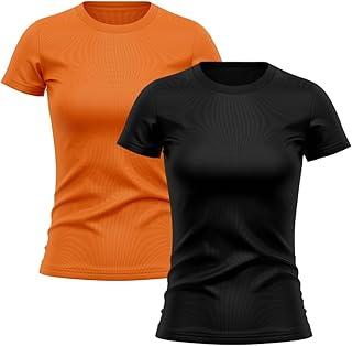 Kit 2 Camisetas Feminina Proteção Solar UV Lisa Treino Academia Passeio Fitness Ciclismo Camisa