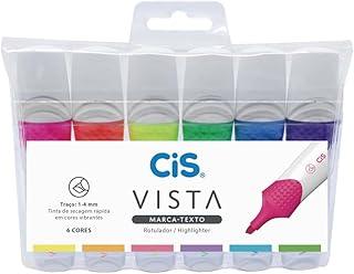 Sertic Marca Texto CIS Vista, Estojo com 6 cores, Multicor