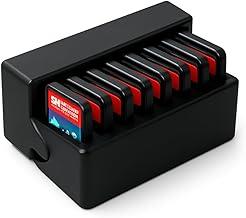 Organizador Cartuchos de Jogos para Nintendo Switch 1 2, Capacidade 10 Unidades, Estojo Portátil, Porta-Cartucho, Games, Base Organizadora, Case, Caixa para Switch (Preto)