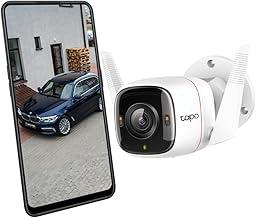 Tapo C320WS câmera de segurança externa 2K QHD visão noturna colorida detecção de movimento com IA IP65, áudio bidirecional MicroSD até 512Gb (não incluso) gravação em nuvem Alexa e Google App Tapo
