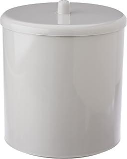 Cesto Multiuso com Tampa Diam 20 x 25 cm , Astra, Cinza Claro