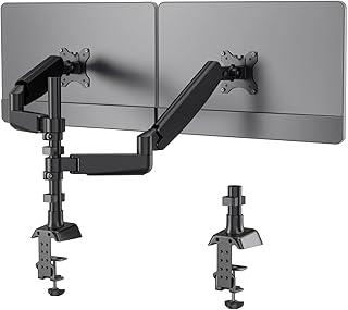 Suporte Articulado para Monitor Duplo, Braço Ergonômico Ajustável, VESA 75x75/100x100, Inclinação +60° a -45°, Rotação 360°, para 17 a 35 Polegadas