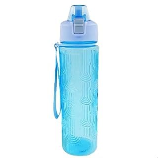 Garrafa Squeeze Plástica 1000ml Coloridas com Alça Resistente Tampa com Rosca Ideal para Academia (Azul)
