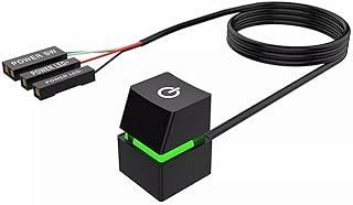 Botão de Energia para PC Desktop com LED Colorido - Interruptor Liga/Desliga Externo 1.8m, Compatível com Gabinetes