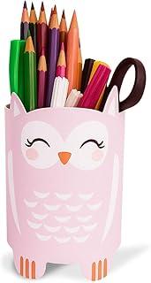 Porta Caneta, Porta Lápis, Suporte de Caneta para mesa, Organizador de mesa, Multiuso Coruja, Professora - GEGUTON