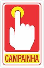 Placa de Sinalização Campainha - 14x9cm - Ps 1mm - Com Dupla Face p Fixação