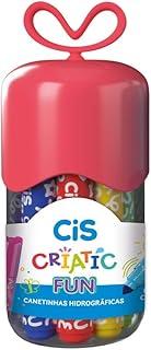 Canetinhas Hidrográficas de Ponta Cônica CIS Criatic FUN, Rosa, Estojo com 12 cores