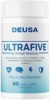 Magnésio 5 em 1 Alta Concentração | Liberação Prolongada | Suporte para Músculos, Energia e Relaxamento | Uso Diário