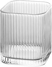 LYOR - Porta Escova de Dente de Vidro Lines 8cm x 8cm x 9,5cm