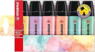 Marca Texto - STABILO BOSS ORIGINAL Pastel – Estojo com 6 unidades – Em 6 cores