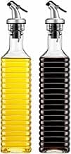Galheteiro de Vidro 2 Peças 500ml com Bico Dosador e Tampa Inox – Ideal para Azeite, Óleo e Vinagre | Kit Elegante e Funcional para Cozinha