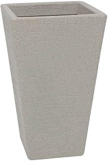 Vasart Terra Vaso de Flores Trapezio, Granito Pedra, 34x55cm