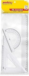 Conjunto para Desenho 1 grau New Line Cristal Waleu, Multicor com 39.11% de desconto por R$ 5,48 na amazon