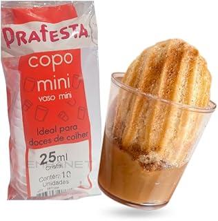 Kit 50UN Copinho Transparente Elegante Acrílico 25ml Eventos