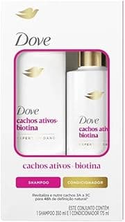 Kit Dove Cachos Ativos+Biotina Expert em Danos Shampoo 350ml+Condicionador 175ml