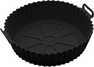 LYOR - Forma Redonda de Silicone para Air Fryer Preta 19cm x 6,5cm